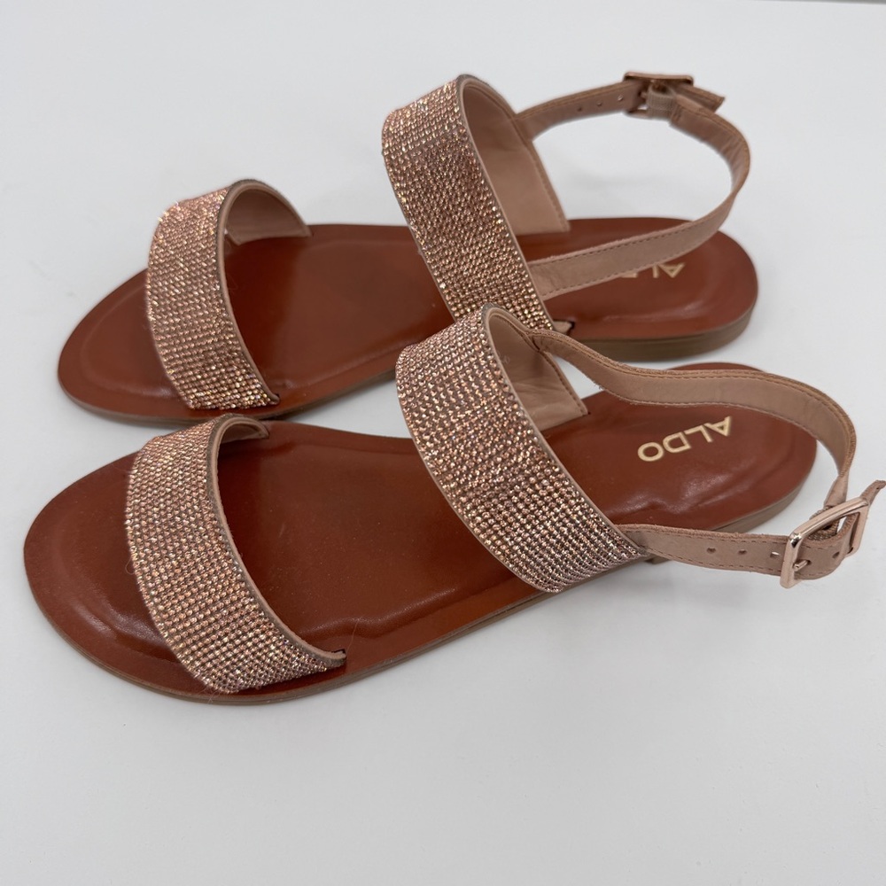 Aldo Women's Sparkling Sandals in Rose Gold